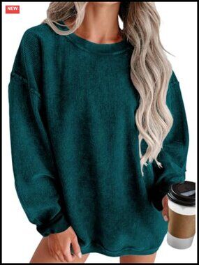 Plus Size Crew Neck Long Sleeve Oversized Sweatshirt Casual Pullover